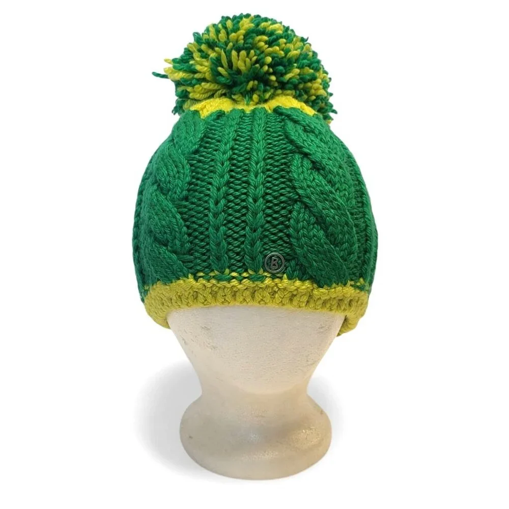 Bogner Cable Knit Pom Beanie Virgin Wool Alpine Hat